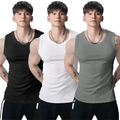 🔥Men's  Wide Strap Ribbed Tank Top---Enjoy 42% discount on the three‑pack with free delivery.