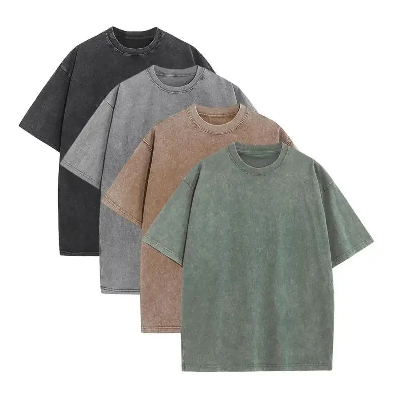 Men‘s Oversized Heavyweight T-Shirt – Acid Wash Vintage Style---Buy 4 Get Extra 40% Off & Free Shipping