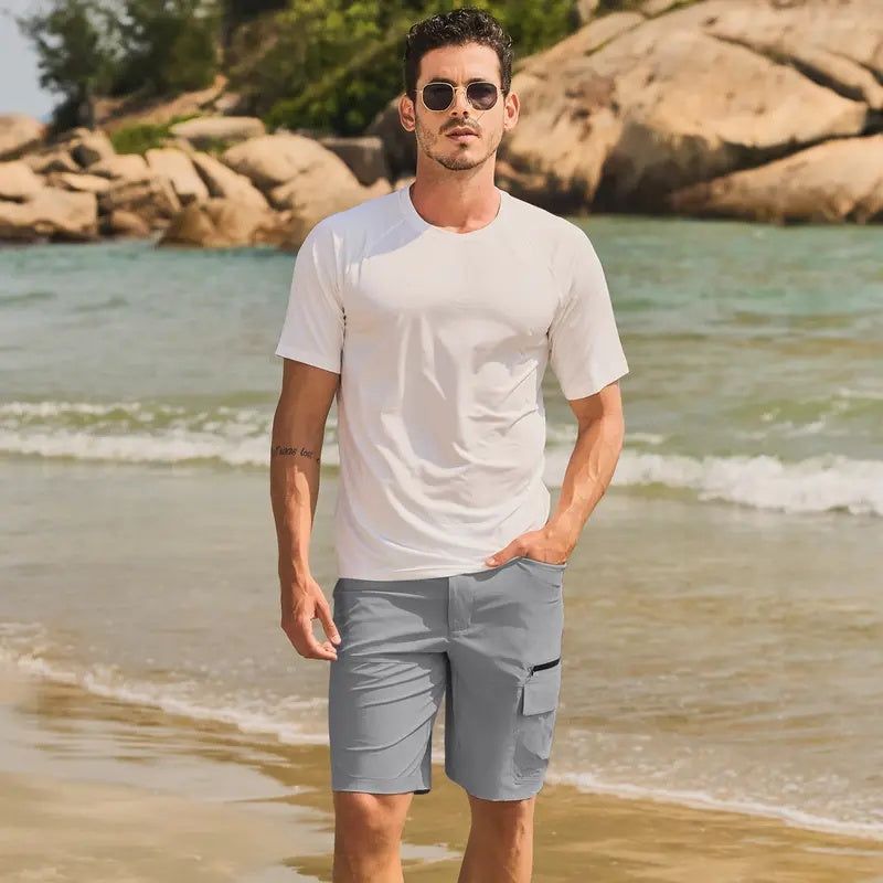 Men‘s Hiking Cargo Shorts | Quick Dry Lightweight Waterproof | 5 Pockets for Outdoor Work & Golf