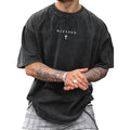 ✝️ Men‘s Vintage Cross & Letter Print T-Shirt – Soft Washed Cotton---Buy 4 Get Extra 40% Off & Free Shipping