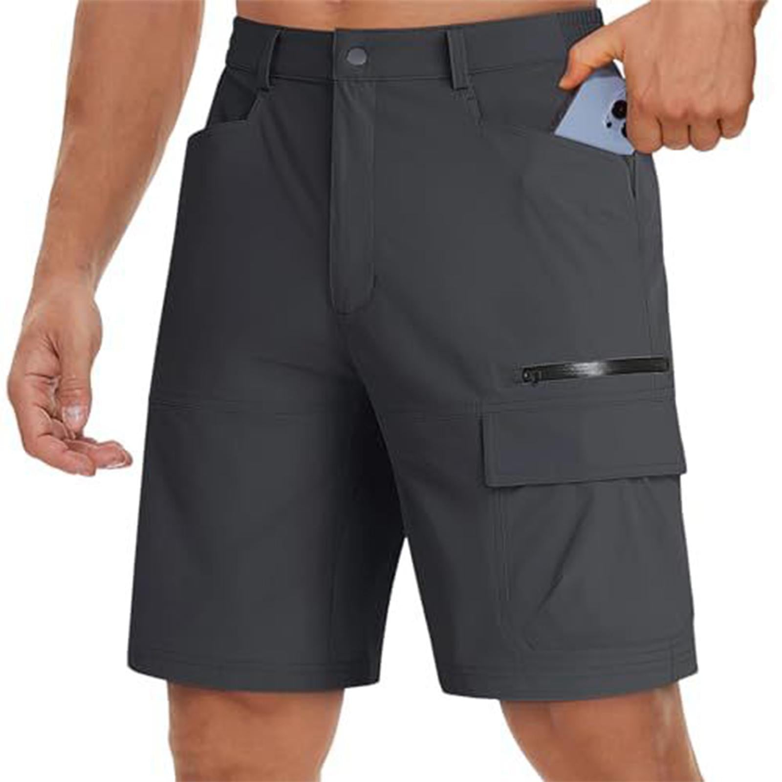 Men‘s Hiking Cargo Shorts | Quick Dry Lightweight Waterproof | 5 Pockets for Outdoor Work & Golf