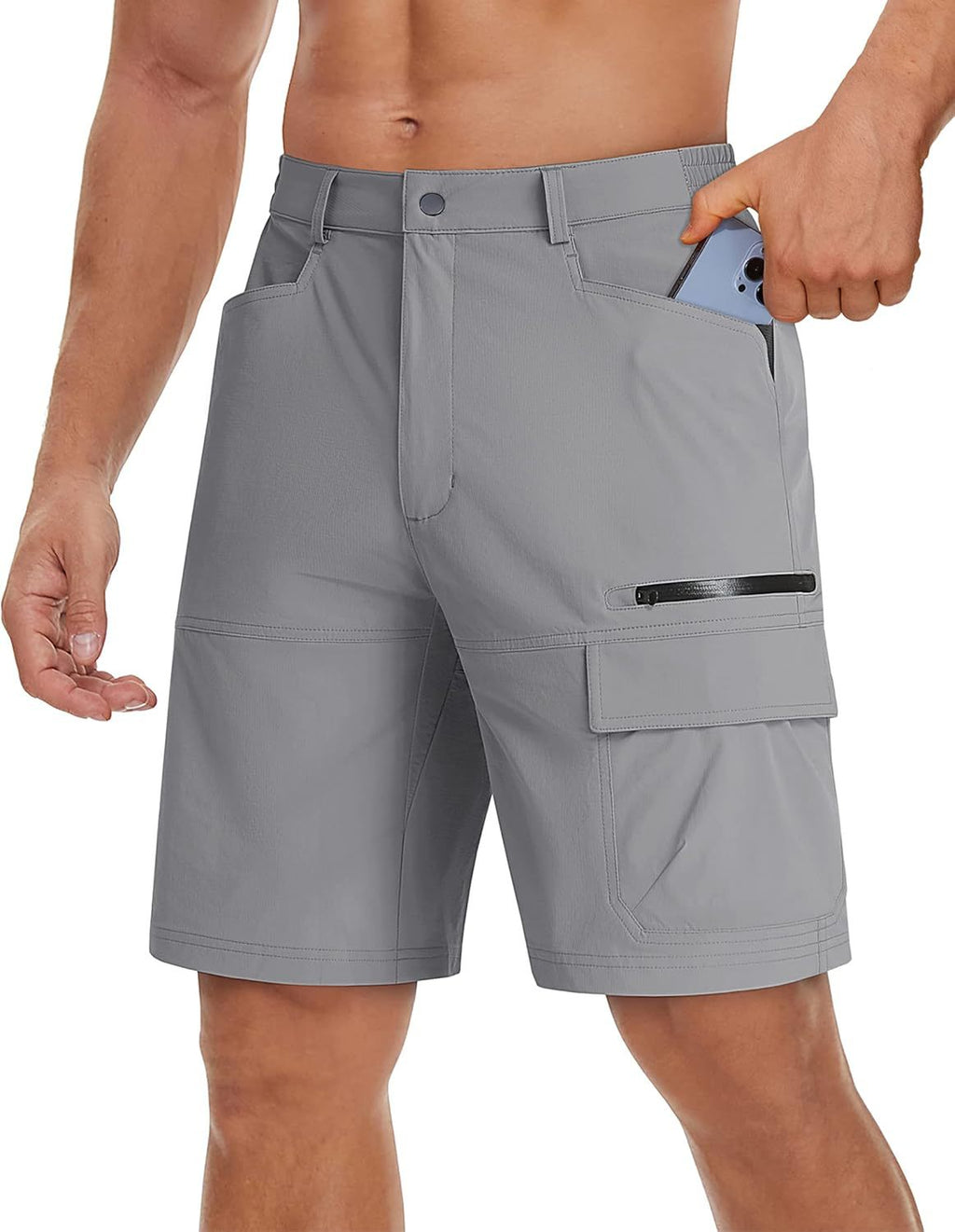Men‘s Hiking Cargo Shorts | Quick Dry Lightweight Waterproof | 5 Pockets for Outdoor Work & Golf