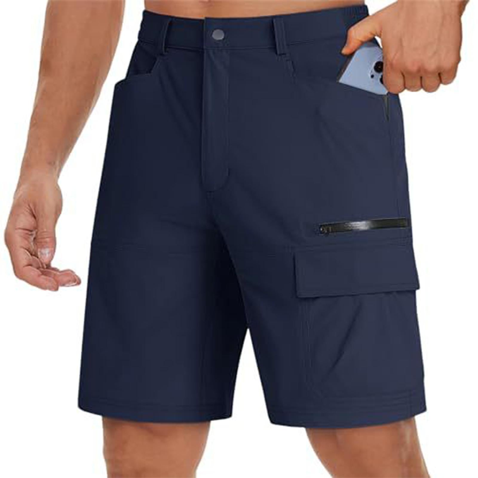 Men‘s Hiking Cargo Shorts | Quick Dry Lightweight Waterproof | 5 Pockets for Outdoor Work & Golf