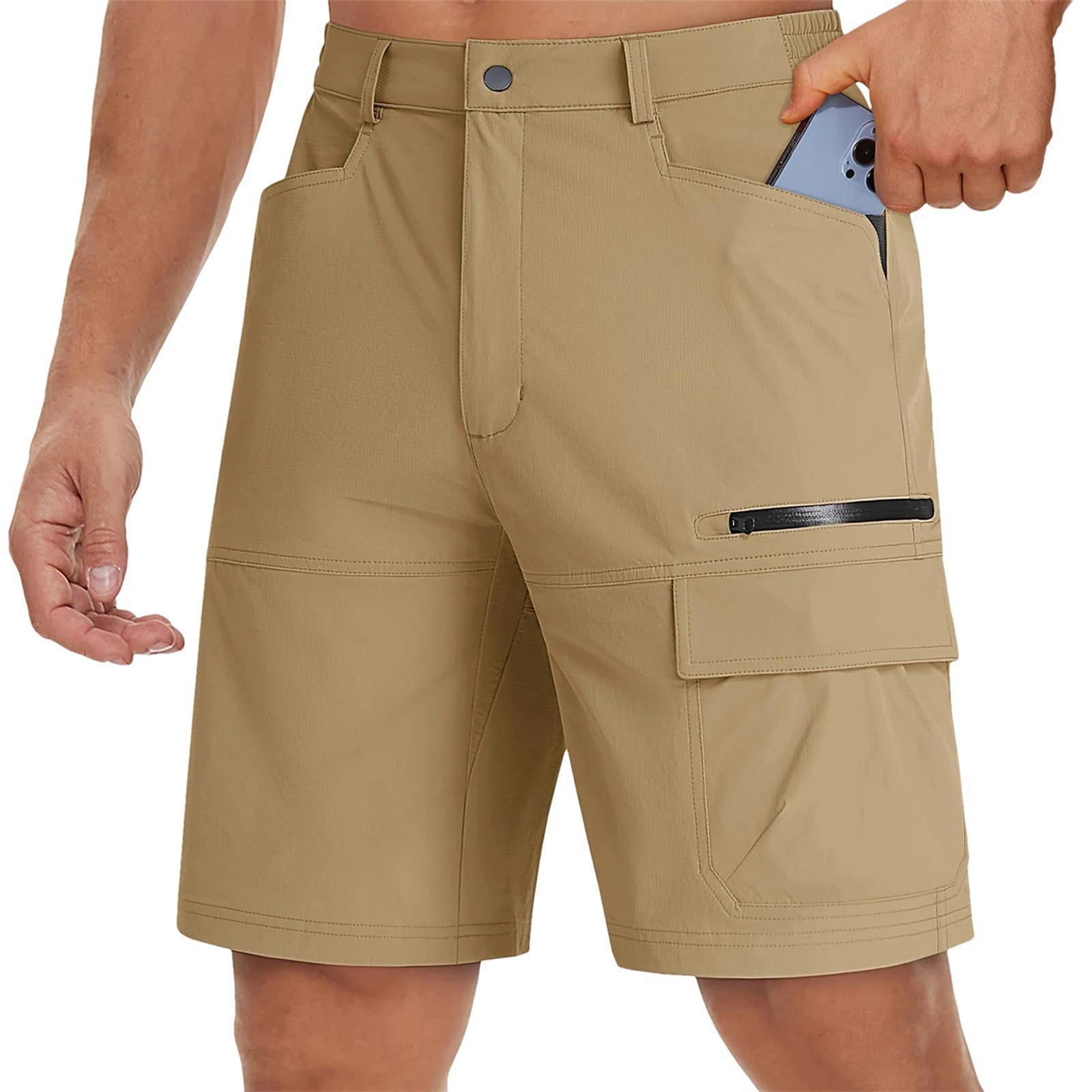 Men‘s Hiking Cargo Shorts | Quick Dry Lightweight Waterproof | 5 Pockets for Outdoor Work & Golf