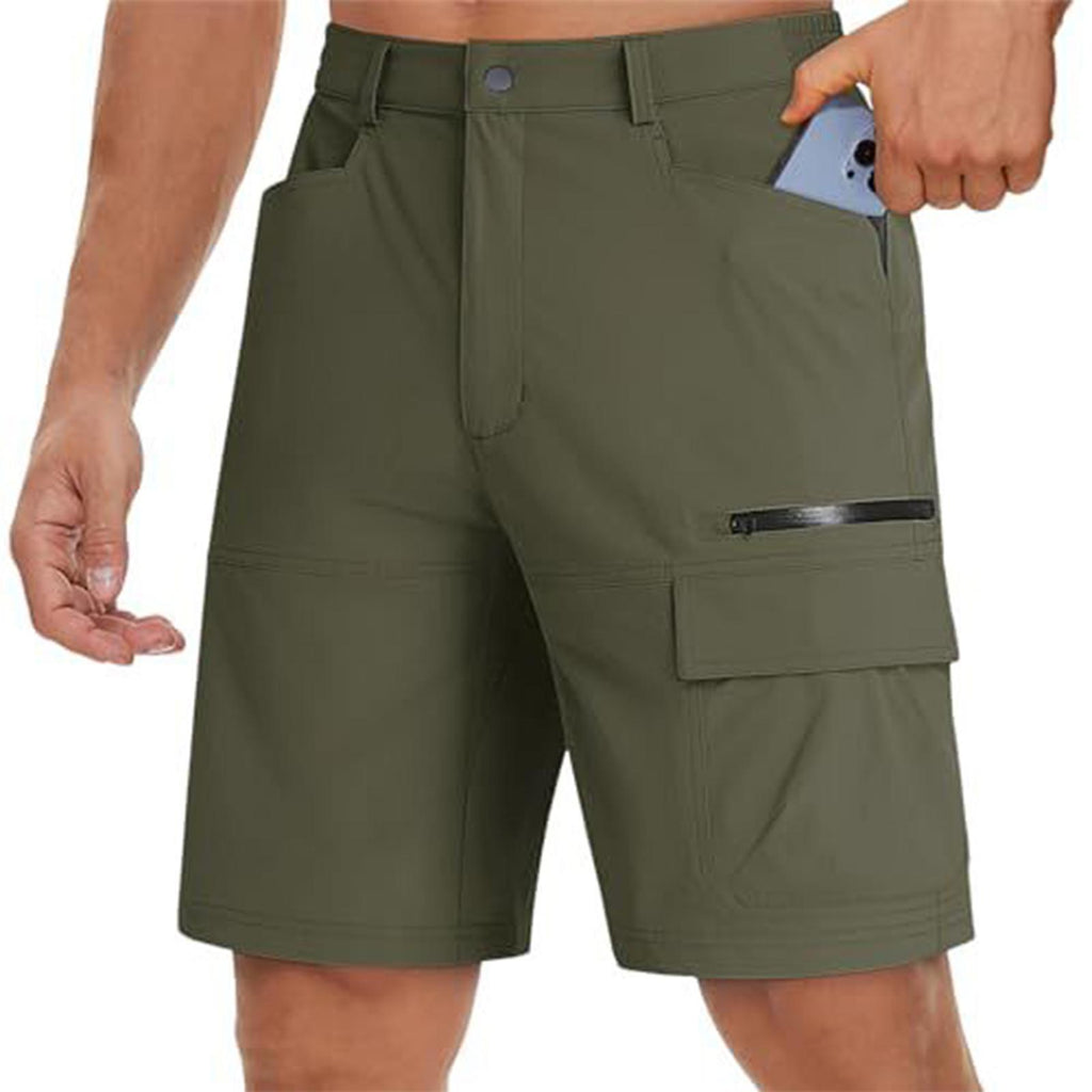 Men‘s Hiking Cargo Shorts | Quick Dry Lightweight Waterproof | 5 Pockets for Outdoor Work & Golf