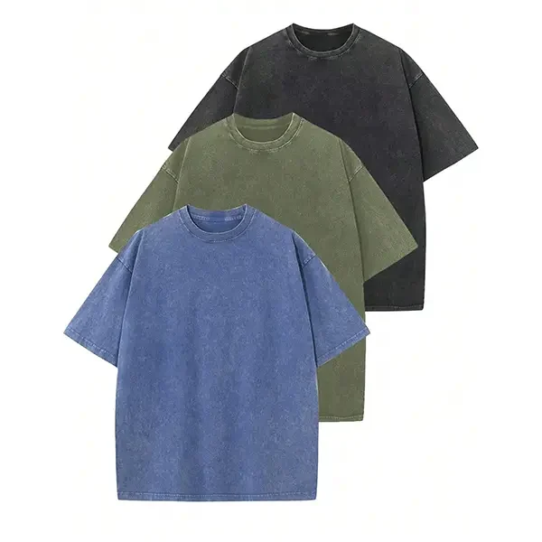 Men‘s Oversized Heavyweight T-Shirt – Acid Wash Vintage Style---Buy 4 Get Extra 40% Off & Free Shipping