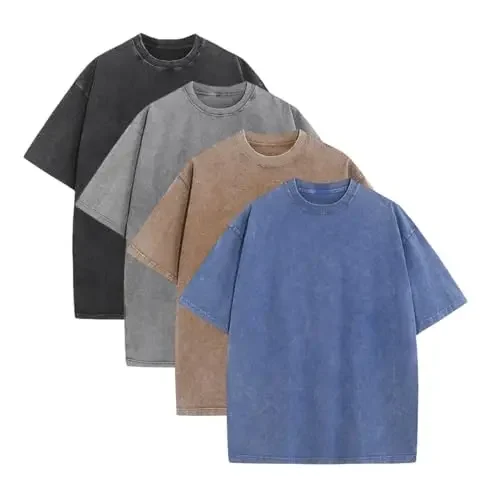 Men‘s Oversized Heavyweight T-Shirt – Acid Wash Vintage Style---Buy 4 Get Extra 40% Off & Free Shipping