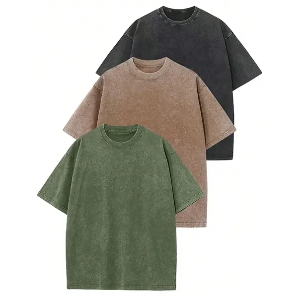 Men‘s Oversized Heavyweight T-Shirt – Acid Wash Vintage Style---Buy 4 Get Extra 40% Off & Free Shipping