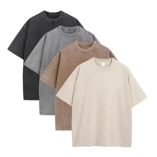 Men‘s Oversized Heavyweight T-Shirt – Acid Wash Vintage Style---Buy 4 Get Extra 40% Off & Free Shipping